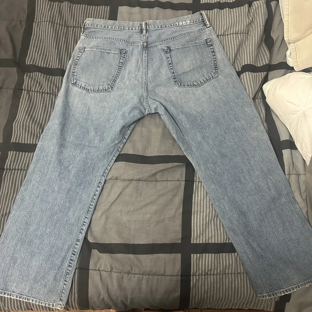 Gap 1969 Loose Denim Blue Jeans mens 35X30